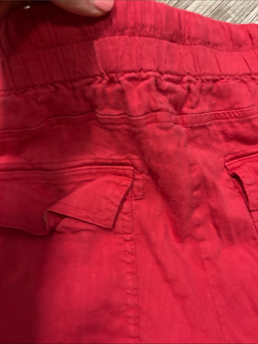 Kut from the Kloth Red Linen-Blend Drawstring Shorts - Picture 12 of 16